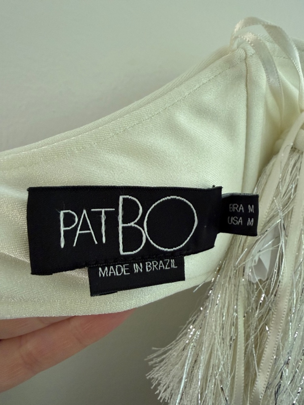 PatBO off-white fringe cutout mini dress - Picture 6 of 9